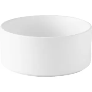 6'' Ceramic Dog Bowl - 30Oz Classic Food & Water Bowl for Small and Medium Breed Dogs, Heavy Duty Non-Slip Food Grade Stoneware Pet Bowl, Dishwasher & Microwave Safe, White