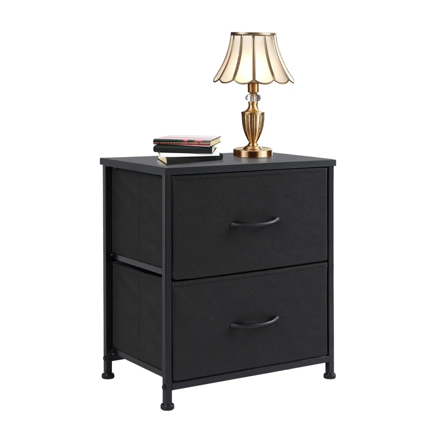 Drawers Dresser Chest, Metal Frame Wood Top, 5 Drawer Bedroom Storage, Full Size 38x11.8x20.9", TV Stand Alternative