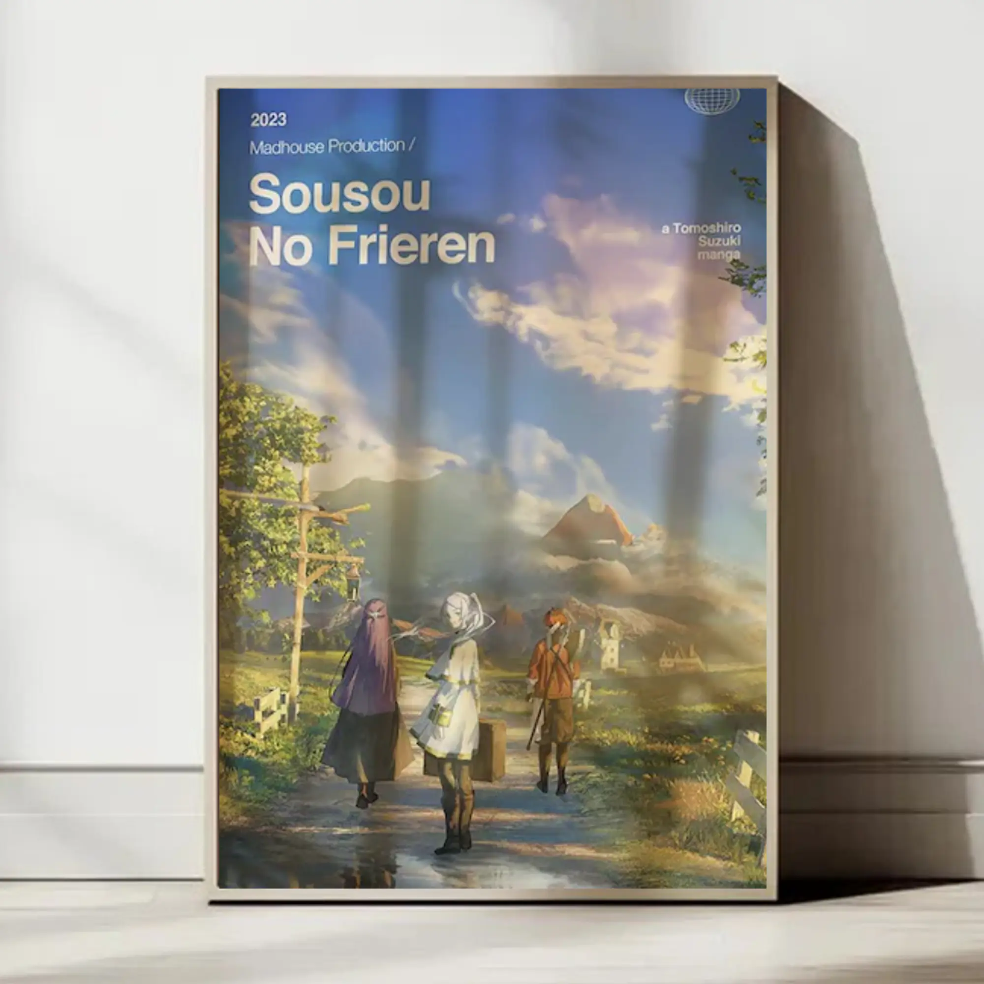 Frieren Beyond Journey’s End Art Poster, Elegant Anime Wall Print, Retro Japanese Style Decor for Home & Otaku Rooms