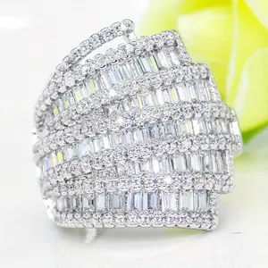 Shiny Gorgeous Channel-Style Hiphop Ring with Round Zircon, Fashion Ring for Men and Women, Perfect for Wedding, Engagement, Promise, Eternity, Anniversary and Holiday Gifts Cubic Zirconia Rings Stackable Rings