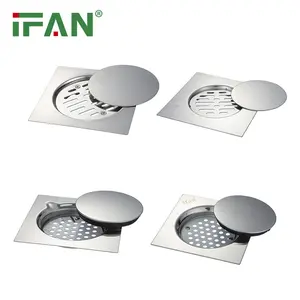 IFAN SS Floor Drain Stainless Steel Bathroom Accessory Sanitary Hardware Square Shower Floor Drain