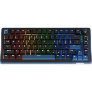 OK-M - 75%  Mechanical Gaming Keyboard : Gasket-Mount Design, Hot-Swappable Switches, Five-Layer Acoustic Dampening, RGB, USB-C, 2.4Ghz, ,  Red