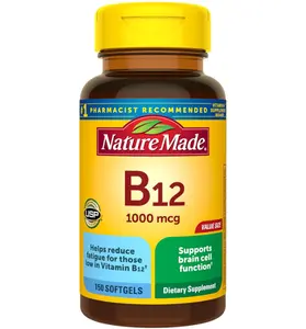 Nature Made Vitamin B12 1000 mcg, Dietary Supplement for Energy Metabolism Support, 150 Softgels, 150 Day Supply