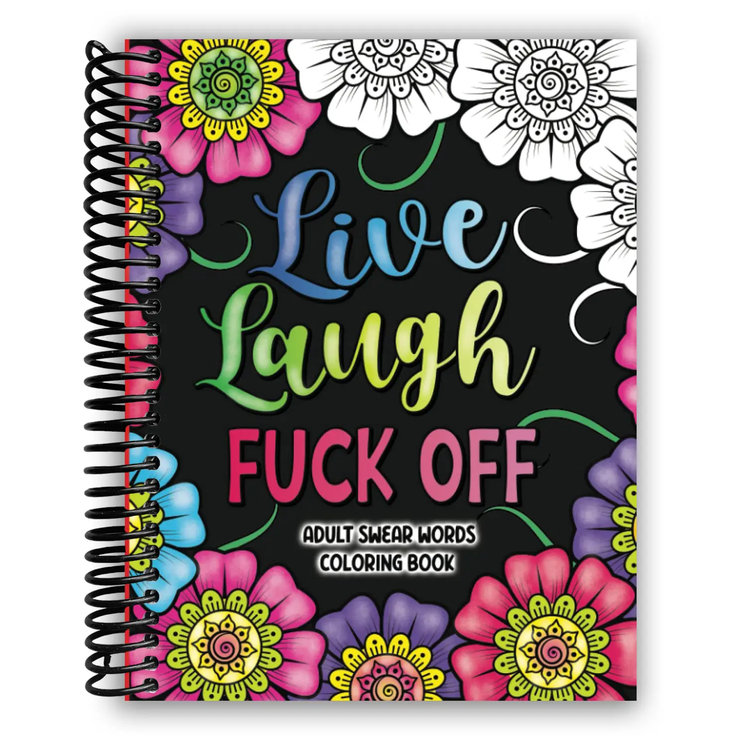 Adult Swear Words Coloring Book, Spiral Bound Activity Book for Stress Relief, Activity Books
