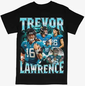 Trevor Lawrence T-shirt For Men Women, For Fans Unisex Casual Streetswear Top Jacksonville Jaguars Football
