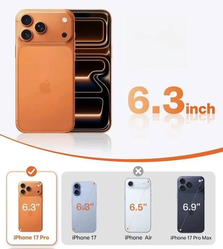 TORRAS Ostand Q3 Air for iPhone 17 Pro Case 6.3'' with Stronger
