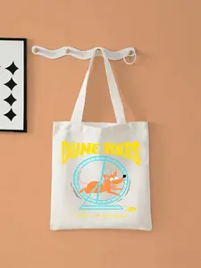 2026 new 3d stereoscopic printDUNE RATSLarge-capacity canvas single-shoulder handbag, suitable for shopping, fitness and daily use. Foldable and reusable, an eco-friendly shopping bag