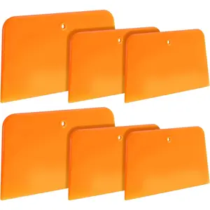 6 PCS Reusable Plastic Body Filler Spreader Tools, Autobody Paint Repair Tool for Automotive Car Maintenance, 4" 5" 6" for Applying Fillers Putties Glazes Caulks
