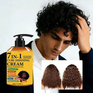 280ML Multi-Effect Curl Care Cream, Rosemary + Ricotta Oil + Argan Oil, 7-In-1 Formula, Moisturizing & Enhances Elasticity, Anti-Frizz Haircare, Hair Care Products