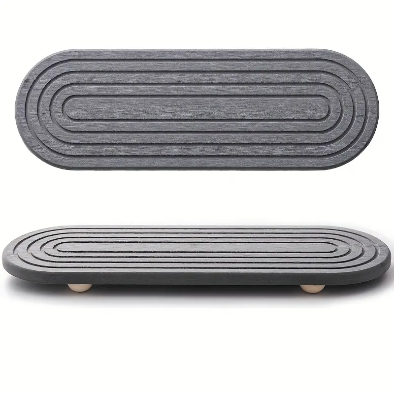 Immediate-dry Diatomaceous Earth Kitchen Sink Mat, Absorbent Stone Board, Suitable for Countertops, Quick-drying Bathroom and Kitchen Storage Boxes (11.81 inches x 3.94 inches), Natural Stone, Bathroom Floor Mat, Absorbent Bathroom Mats