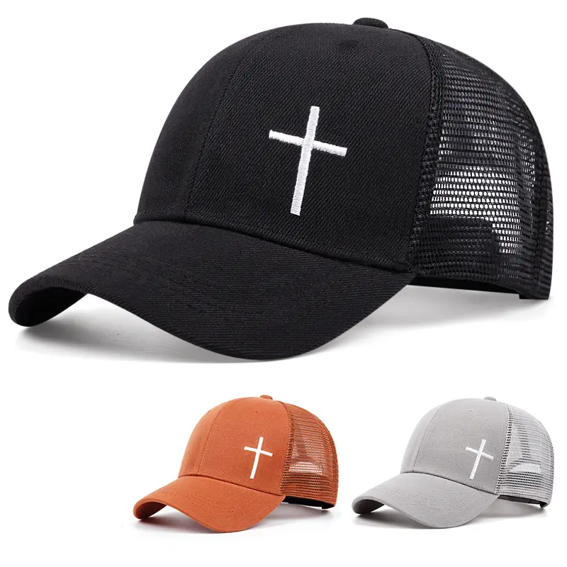 baseball cap prayer embroidered mesh trucker cap for men fashion golf cap women visor cap trucker cap Breathable Sports Cap Mesh Caps