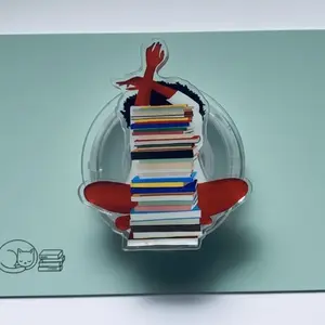 Melanin Girl With Book Phone Grip, Magnetic Phone Grip for Kindle & Books, Trendy Functional Unique Design Black Beauty Girl Read Books Accessory