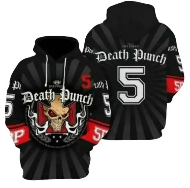 Vintage Casual Death Punch 3D Hoodie Unisex, 3D Hoodie for Men and Women, Trendy 3D Hoodie, Cool Unisex Fashion Top