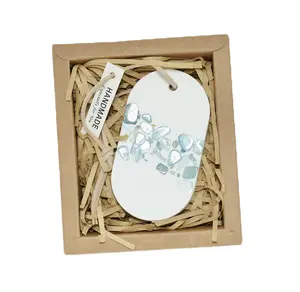 Blue Quartz Crystal Plaster Hanging Ornament - Essential Oil Diffuser