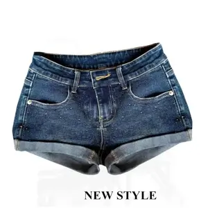 Fashion Sexy Vintage Denim Shorts Woman 2024 New Korean Style  Hot Short Pants Y2k E-Girl High Waist Washed Jeans Slim Design