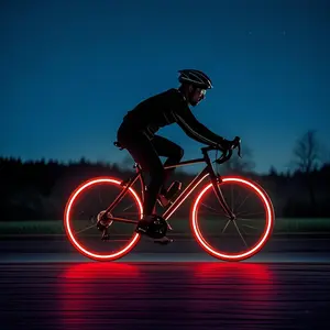 Luminousreflectiveneonstickersfreecolormatchingbattlestripesultimatecyclingprotectionsetforbikesscootersridesensuresafernightridinguniquebicyclehelmetsbicycleaccessoriesbicyclelightmountsbicyclelightssafetygea, Without Battery