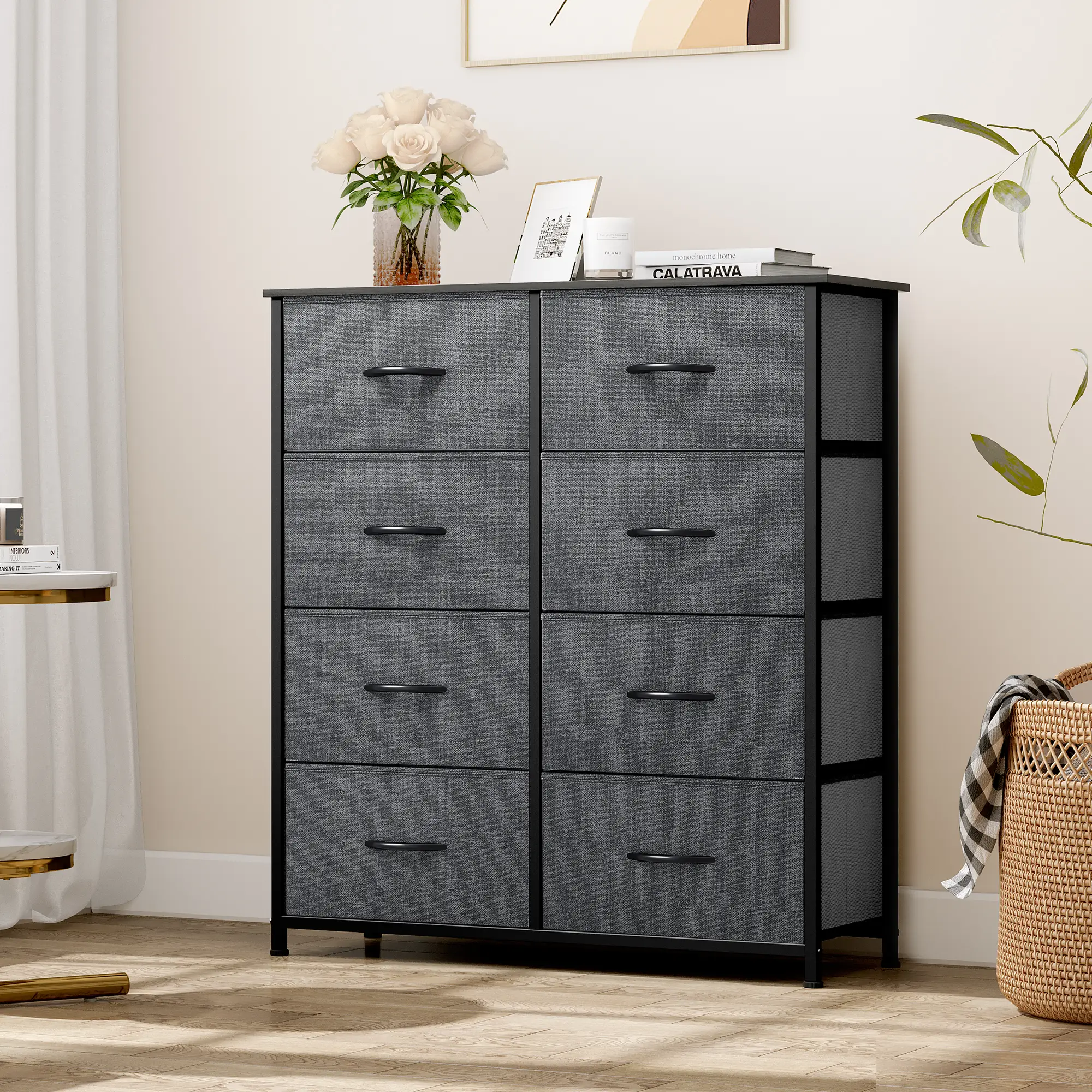 YITAHOME 8 Drawers Dresser, Dresser for Bedroom, Fabric Storage Tower, Organizer Unit for Bedroom, Living Room, Hallway, Closets & Nursery - Sturdy St