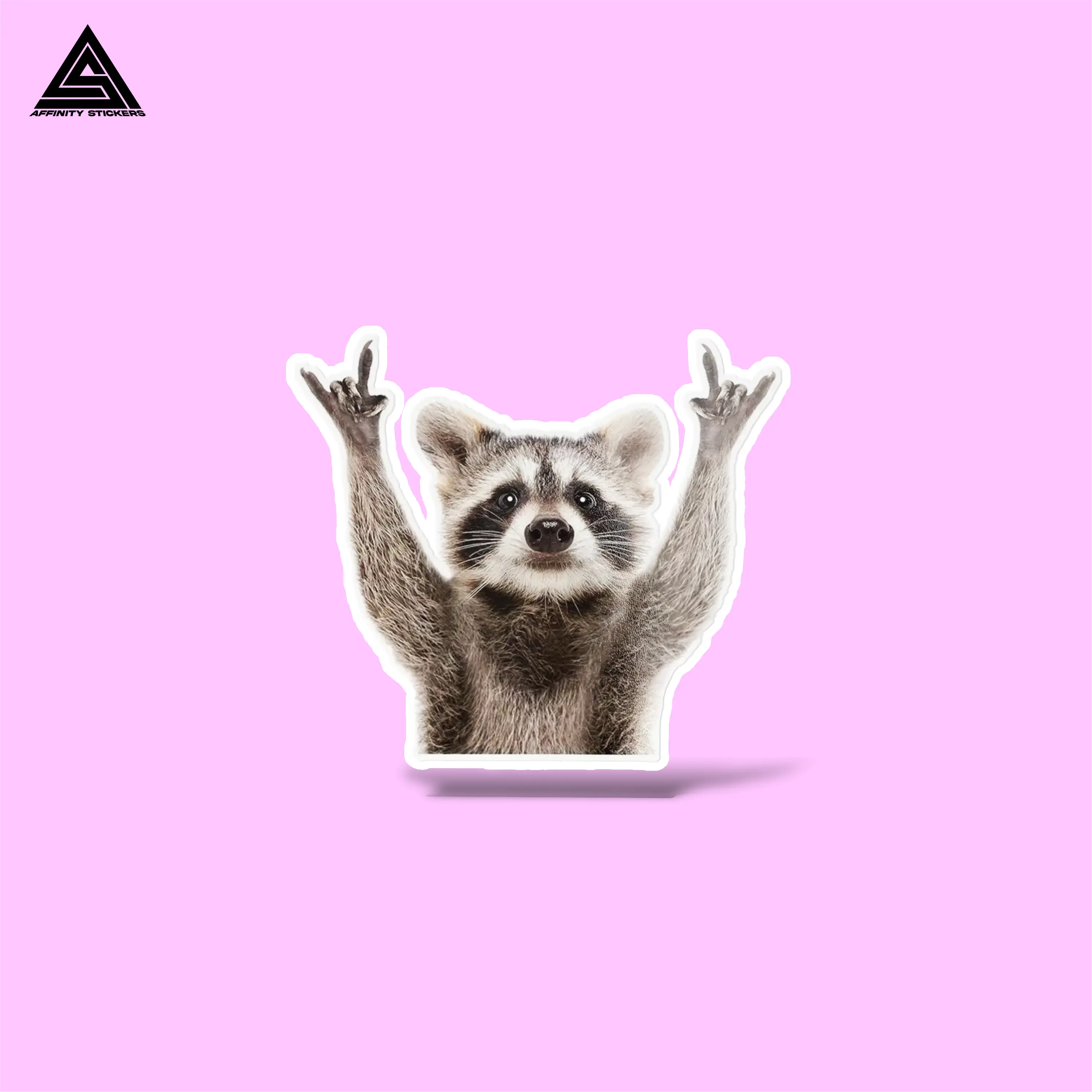 Rocking Raccoon Sticker || vinyl sticker, water bottle sticker, tumbler stickers, laptop decals, waterproof sticker, funny, raccoon Decor Decorative