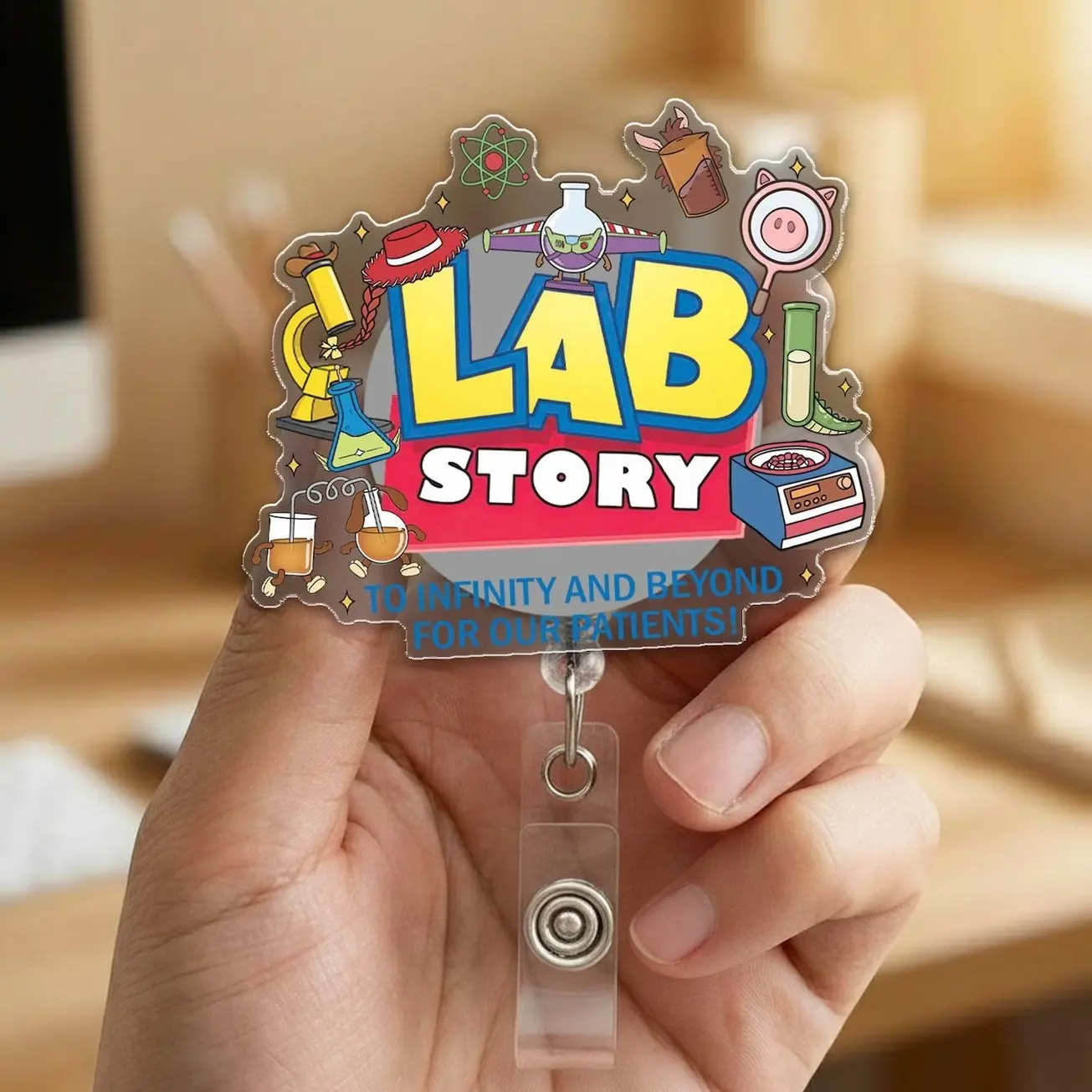Lab Week 2026 Retractable Badge Reel, Medical Lab Science Technician ID Holder Gift YTB