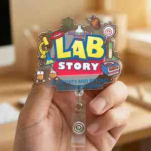 Lab Week 2026 Retractable Badge Reel, Medical Lab Science Technician ID Holder Gift YTB