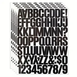365pcs/5sheets Self-Adhesive Waterproof Letter Stickers, 1.5 Inch Alphabet Decals for Bulletin Boards, Classroom, Mailbox, Home Decor