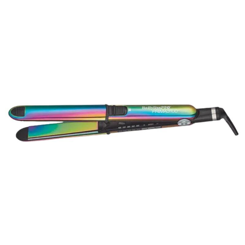 BaBylissPRO Limited Edition Iridescent Nano Titanium Prima 3100 Flat Iron BNTRB3100TUC – Professional, Fast-Heating, Sleek Hair Straightener