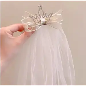 Children's rhinestone crown headband hair comb cute princess girl hair accessories crown hair accessories bridal headdress