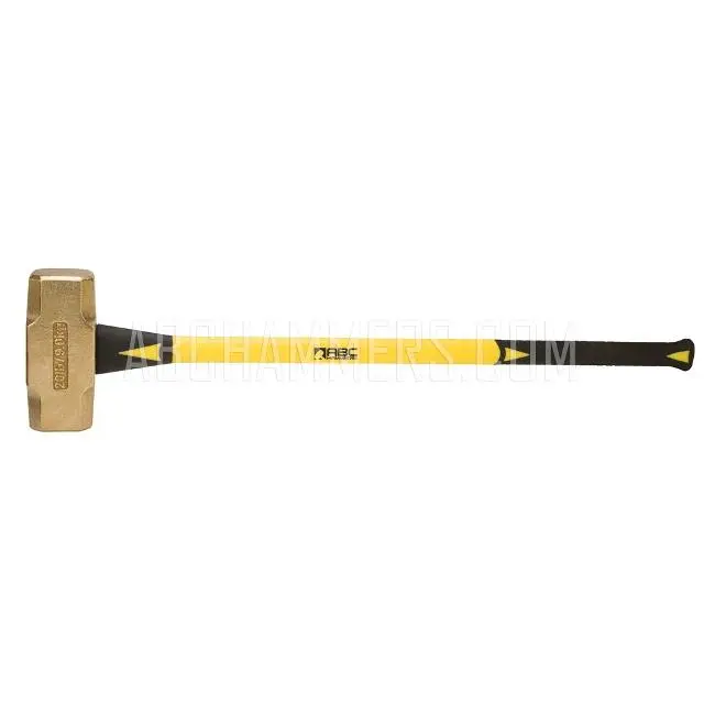 212 MAIN 20 lbs Brass Hammer, 32 in. Wood Handle, Surface-Safe (Model ABC20BW)