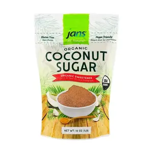 JANS Organic Coconut Sugar 16oz - Natural Sweetener for Baking, Desserts & Coffee Cooking