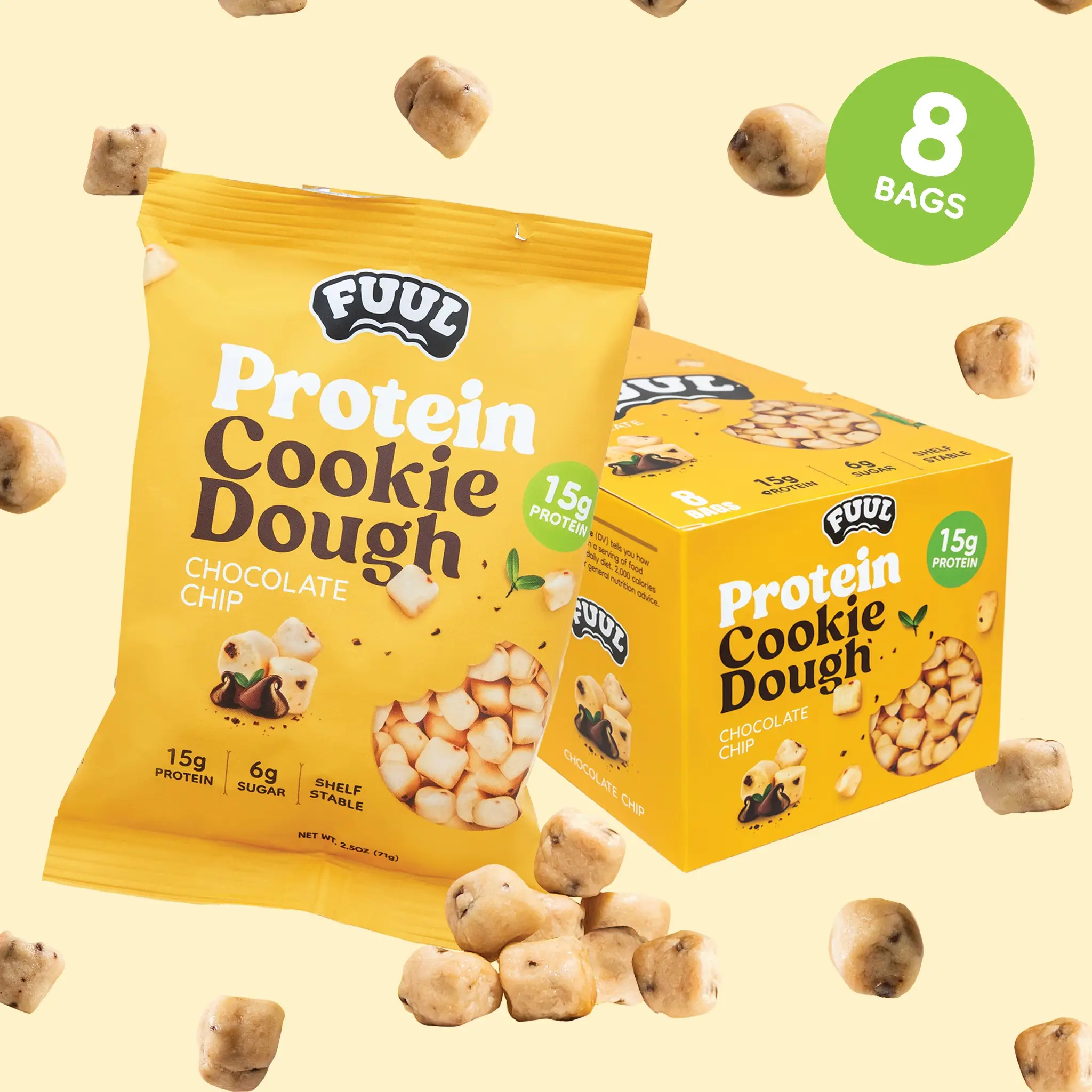 FUUL Protein Cookie Dough Bites - Chocolate Chip