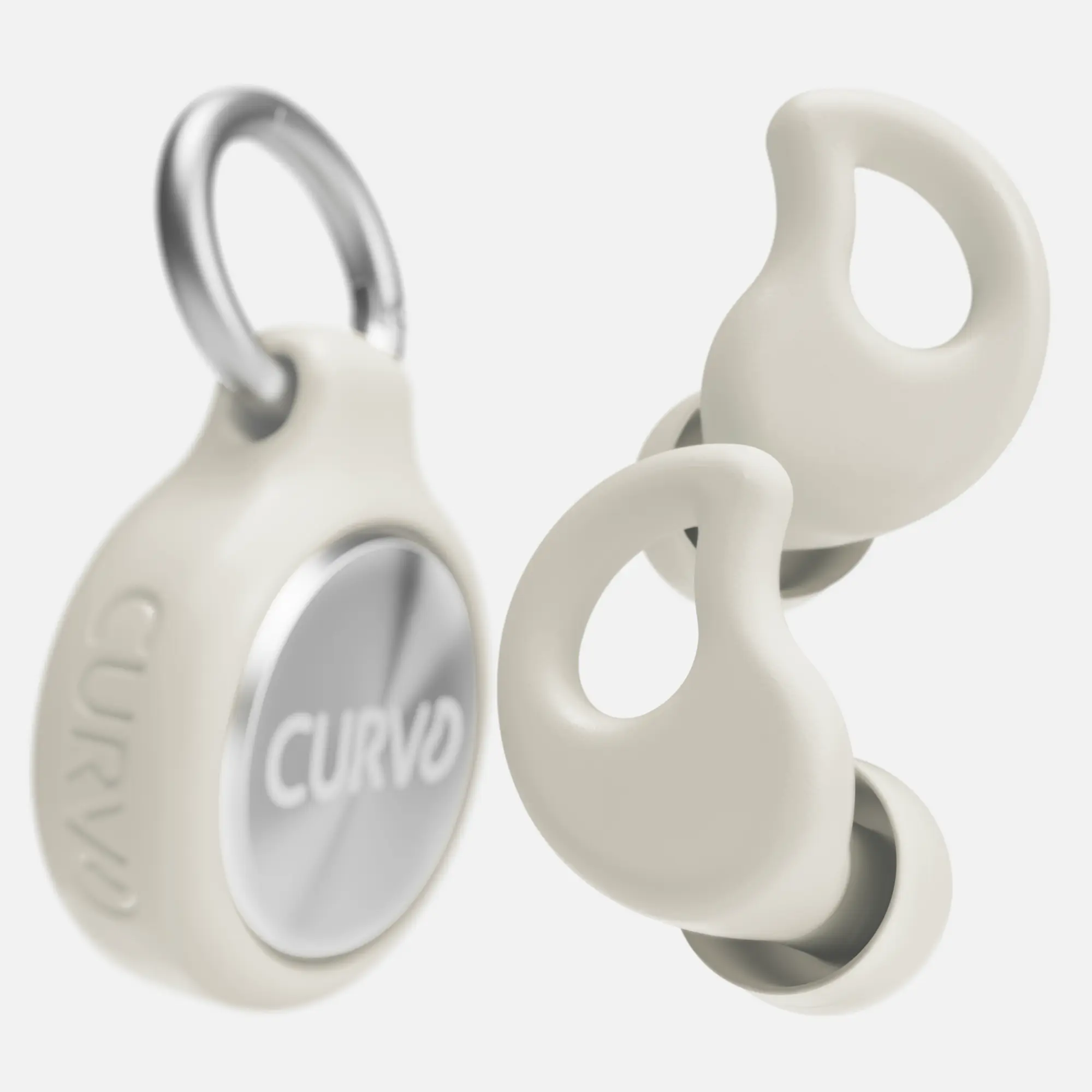 CURVD Everyday Earplugs + Case Clip - For Travel, Sound Sensitivity, Concerts, Parenting, Productivity, & Sleep - Noise Dampening & Ultra Soft