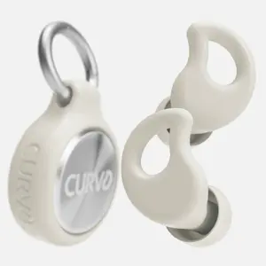 CURVD Everyday Earplugs + Case Clip - For Travel, Sound Sensitivity, Concerts, Parenting, Productivity, & Sleep - Noise Dampening & Ultra Soft