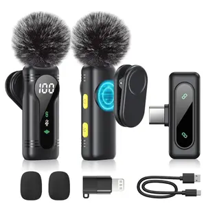 Mini Pro Wireless Lavalier Microphone for iPhone, iPad, Android | Intelligent Noise Cancelling, Magnetic Rotating Clip, Long Battery Life | Ideal for Video Recording, Vlogging, Teaching, Interviews, Podcasts