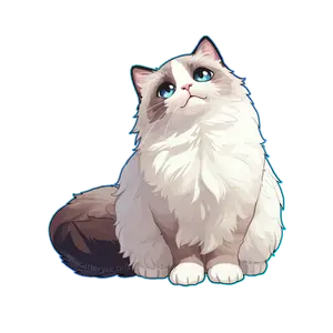 Ragdoll Fluff Vinyl Sticker