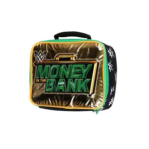 WWE Lunch Box Money In The Bank Insulated Tote Bag Full-Zip Closure 9"