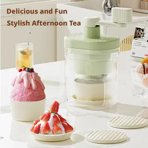 Manual Shaved ice, manual snow cone maker, holiday parent-child interaction to make ice sand, an excellent gift to enhance the relationship between lovers and parents