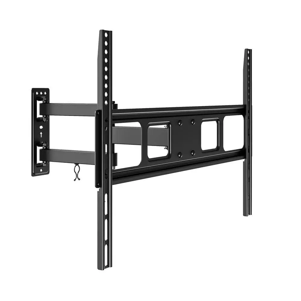 Sturdy Modern VESA-Compatible Dual Arm Metal Full Motion TV Wall Mount for 37-70 in Flat Panel TVs - 25-degree Adjustable Tilt, 77 lbs Load Capacity, Ideal for Living Room, Cable Management, Integrated Cable Management