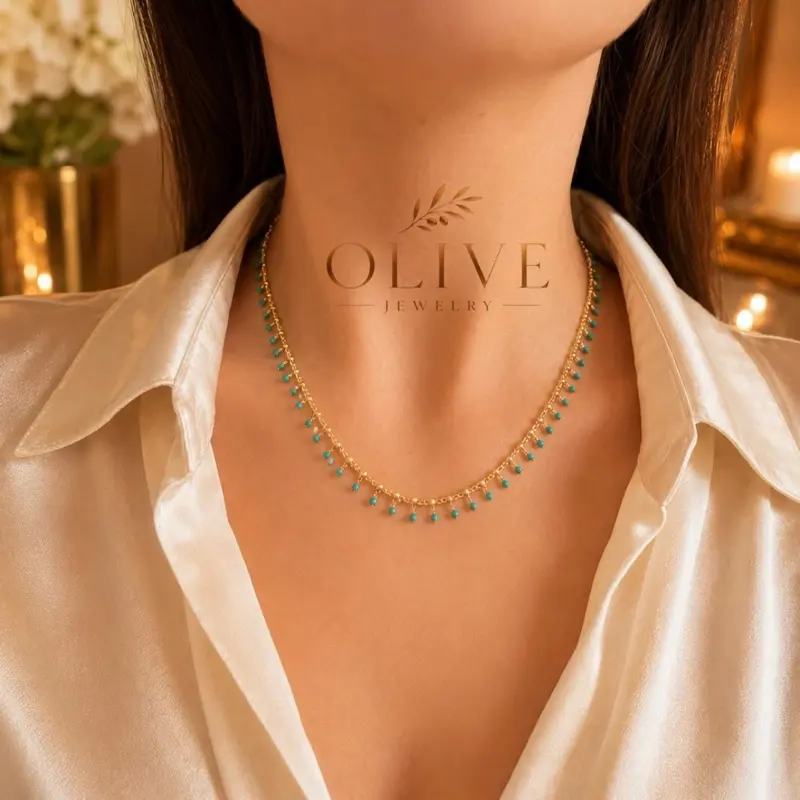 Olive Jewelry Mini Lariat Necklaces - Brass none  Tarnish Material Perfect for everyday work