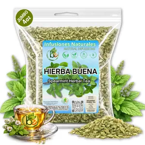 VIRAL Spearmint (HIERBABUENA) Herbal Tea – 4 oz (113g) – Dried Mentha Spicata Leaves – Caffeine-Free, Vegan, Non-GMO, Gluten-Free – Loose Leaf Herbal Infusion – Hierba Buena by BexpertsUSA
