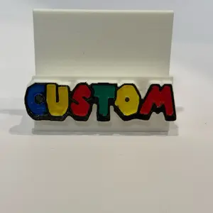3D Printed Mario Style Custom Font Graded Cards Stand.