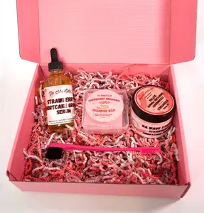 Limited Edition US Strawberry Shortcake Haircare Bundle - Coconut Shampoo, Coconut Conditioner, Grapeseed Oil Hair Serum Pomade