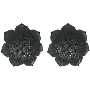 Women's Athens Black Floral Reusable Accessories Hypoallergenic Womenswear  Comfortable Floral Elegance