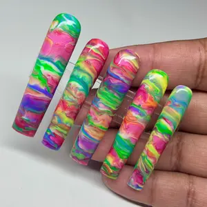 Trippy Rainbow Press Ons // Rainbow Press Ons // press on nails // colorful press ons Nail Art Nail Care