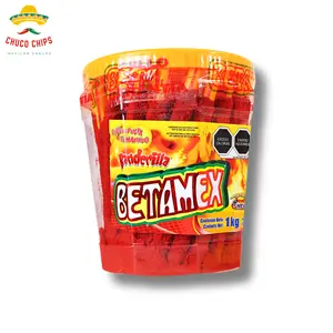 Betamex Banderillas Enchilada | 50 pieces |  Authentic Mexican Candy | Sweet Tangy Candy | Authentic Mexican Chips & Snacks by Chuco Chips