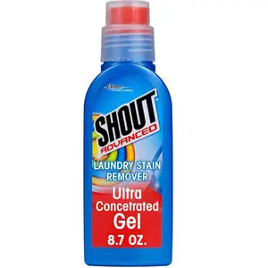 Shout Advanced Stain Remover Brush, Ultra Concentrated Gel with Built-in Scrubber Brush for Deep Set-In stains, 8.7oz