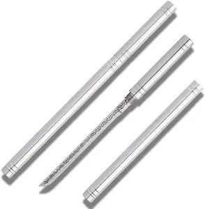 4.13" All-steel Fancy Letter Opener Envelope Slitter, Stainless Steel Mail Opener Knife for Home Office Desktop (Stick Shaped, Sliver)