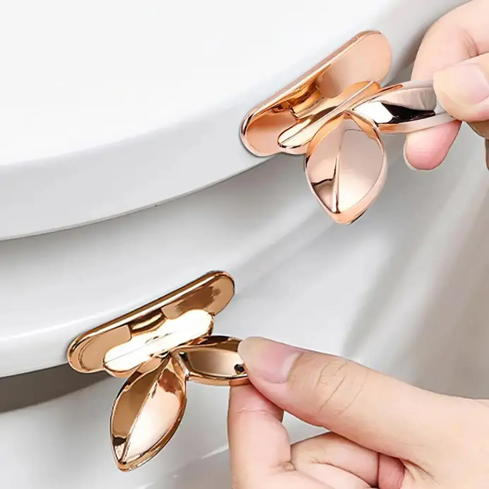 Leaf Shaped Toilet Seat Lifter, 2 Counts Modern Simple Toilet Lid Lifter, Toilet Seat Flipper, Bathroom Supplies, Bathroom Accessory, Restroom, Home Goods