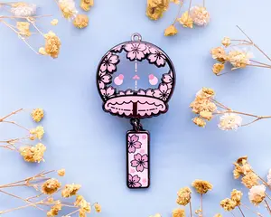 Jellyfish Wind Chime Transparent Enamel Pin