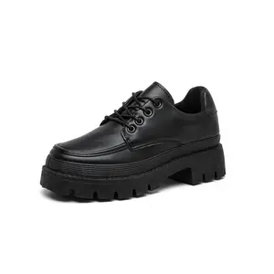 Oxford Shoes for Women,Platform Oxfords for Women,Low Heel Lace-Up Chunky Classic Oxford,Business Work Office Dress Shoes