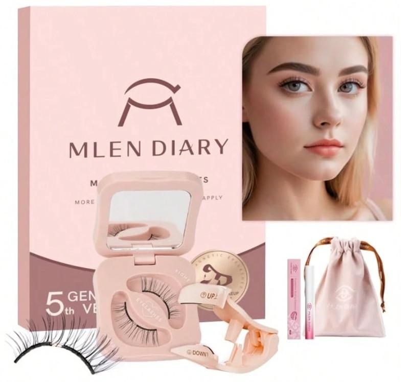 [Soft Magnetic] Magnetic Eyelash Case - Reusable Soft Magnetic Eyelashes, No Glue Or Eyeliner Needed, Waterproof, Lightweight And Natural, 10-12 Mm, Includes Pouch And Brush, Magnetic Eyelashes Are Reusable!